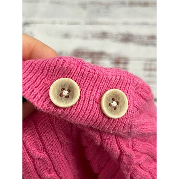 Lauren Ralph Lauren Women's Pink Cable Knit Boat Neck Pullover Sweater Size M - Picture 3 of 8